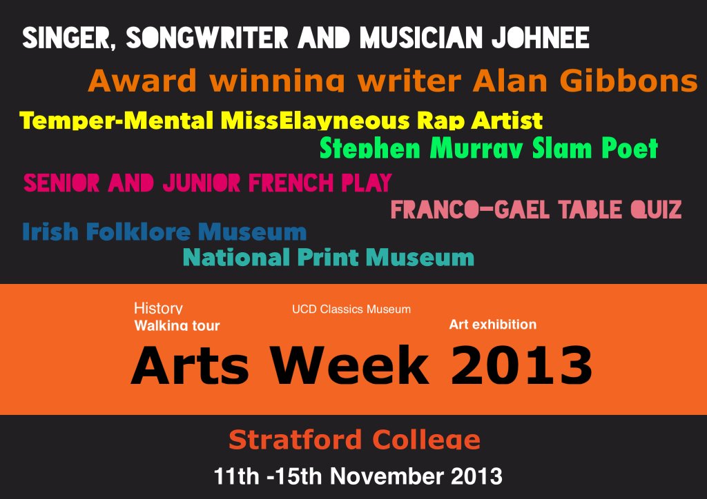 Stratford College Arts Week 2013