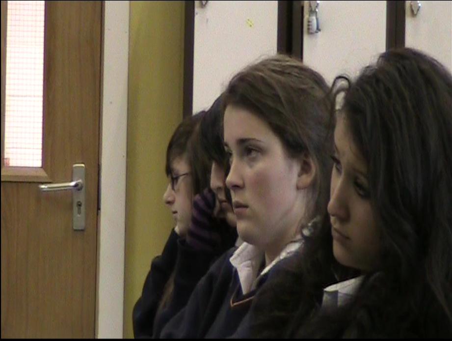 Students listening to Tomi Reichental talk