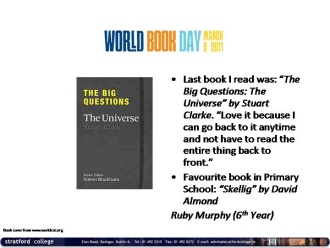 Ruby Murphy (6th Year) reads! 
