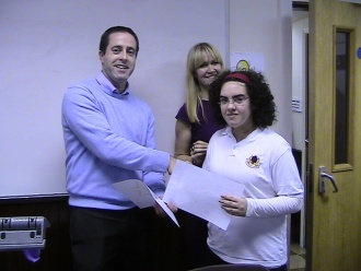 1st Year Mini-Company winners Hugh O'Rourke (6th Year)
