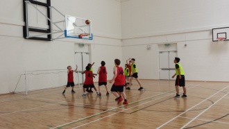 1st Year Boys Basketball League Final versus Kishoge Photo: Ms. Finnegan
