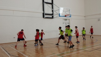 1st Year Boys Basketball League Final versus Kishoge Photo: Ms. Finnegan
