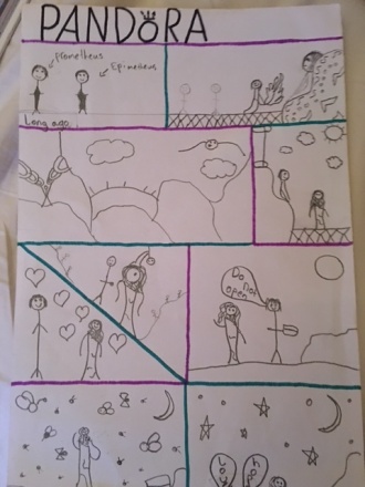 1st Year Classics students display their work Photo: Ms Donohoe
