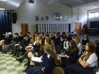 Generating ideas for the Student Enterprise Awards competition - the first workshop. Photo: Ms. O'Kelly
