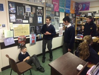 2nd Year English students acting "Romeo and Juliet" Photo: Mr. Stewart
