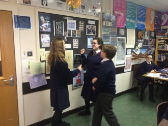 2nd Year English students acting "Romeo and Juliet" Photo: Mr. Stewart

