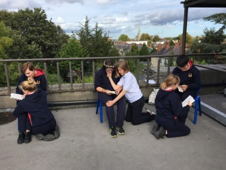 2nd years reenact glimpses of the Illiad Photo: Ms. Donohoe

