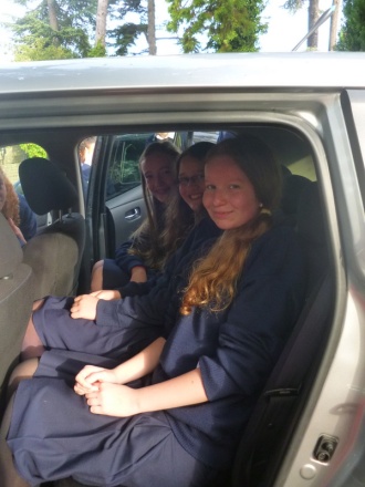 Green Schools organise an electric car to come to Stratford on the day of the Awards Ceremony. Photo: Moya McCrea 
