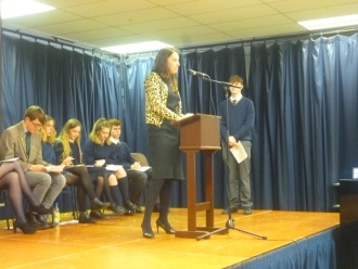 Awards Ceremony, October 2016. Photo: Ms O'Kelly 
