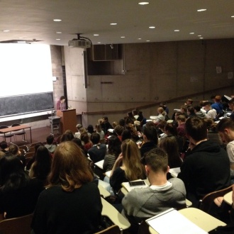 Students at the Leaving Certificate Classical Studies lectures in Trinity. Photo: Ms. Donohoe
