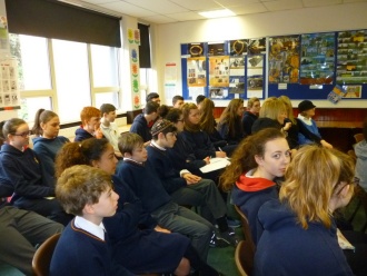 Talk on Irish Jewish Community involvement in Irish Nationalism Photo: B. Dumitru, 3rd Year
