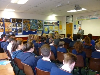 Talk on Irish Jewish Community involvement in Irish Nationalism Photo: B. Dumitru, 3rd Year
