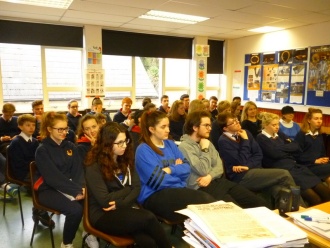 Talk on Irish Jewish Community involvement in Irish Nationalism Photo: B. Dumitru, 3rd Year
