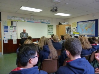 Talk on Irish Jewish Community involvement in Irish Nationalism Photo: B. Dumitru, 3rd Year
