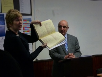 Talk on Irish Jewish Community involvement in Irish Nationalism Photo: B. Dumitru, 3rd Year
