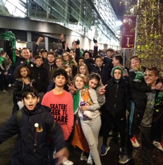 Stratford College football players at the Aviva Stadium, 30th March 2017 Photo: Mr. Priestley
