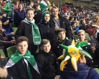 Stratford College football players at the Aviva Stadium, 30th March 2017 Photo: Mr. Priestley
