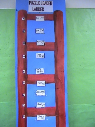 Puzzle Leader Ladder. Photo: Ms. O'Kelly 
