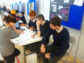 Stratford TY students compete in SciFest@Colleges competition in ITB Photo: Ms O'Kelly
