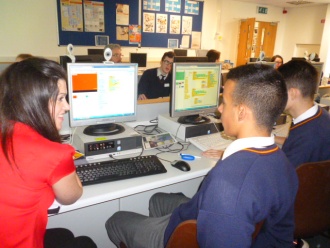 SciFest@Stratford: Exhibition of Scratch programming projects. Photo: Ms O'Kelly 
