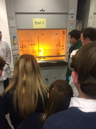 Science Week 2016: 5th and 6th Years in Trinity's Chemistry Lab Photo: Ms O'Sullivan

