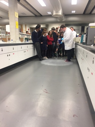 Science Week 2016: 5th and 6th Years in Trinity's Chemistry Lab Photo: Ms O'Sullivan

