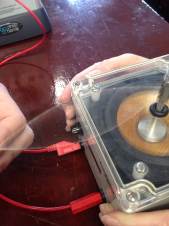 Standing wave demonstration Photo: Ms. McCarthy
