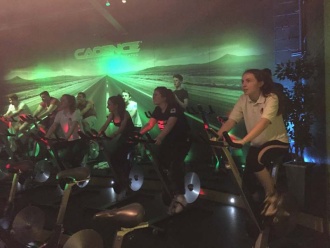 TY students at a spin class Photo: Ms. Finnegan

