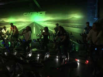 TY students at a spin class Photo: Ms. Finnegan
