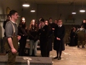 TY students engage with the actors of 'PALS -The Irish at Gallipoli' Photo: Mr. Stewart
