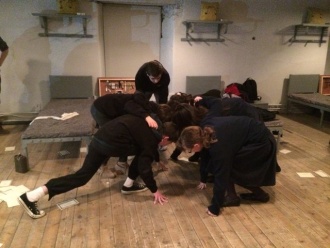 TY students engage with the actors of 'PALS -The Irish at Gallipoli' Photo: Mr. Stewart
