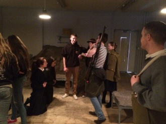 TY students engage with the actors of 'PALS -The Irish at Gallipoli' Photo: Mr. Stewart
