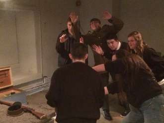 TY students engage with the actors of 'PALS -The Irish at Gallipoli' Photo: Mr. Stewart
