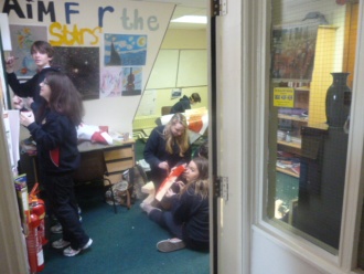 TY students working on Spartan projects. Photo: Ms. Donohoe
