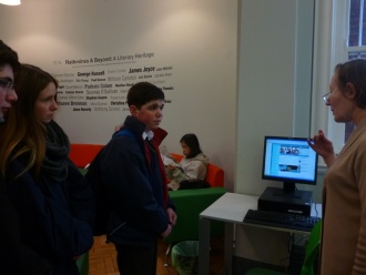 TY students in Rathmines Library Photo: Ms. O'Kelly
