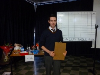 LCVP Table Quiz, 2014, in aid of Barnardo's. Photo: Ms. O'Kelly 
