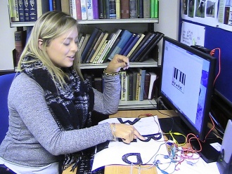 Playing the World Book Day MaKey MaKey piano!! Photo: Ms. O'Kelly
