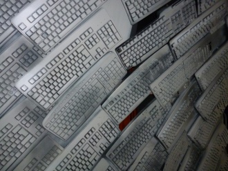 Tunnel of Keyboards. Web Summit for Schools, 2014 Photo: Ms. O'Kelly
