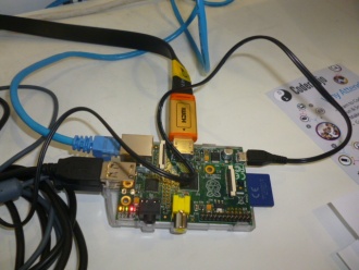 What is this? It's a computer made from a Raspberry PI kit for €25! And it works! Photo: Ms. O'Kelly
