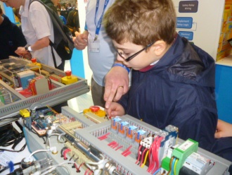 Student at the BT Young Scientist Exhibition 2014 Photo: Ms. O'Kelly
