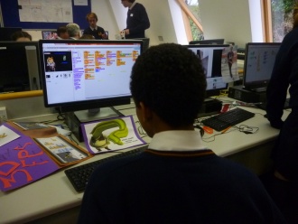 Scifest@Stratford: TY Scratch Programming projects Photo: Ms. O'Kelly
