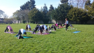 After School Yoga - enjoying the sunshine Photo: Ms Finnegan
