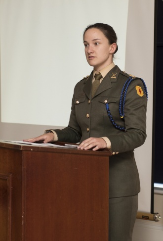 TY students exhibit their Art at Cathal Brugha Barracks to celebrate International Women's Day, 2017 Photo: Defence Forces Photographer
