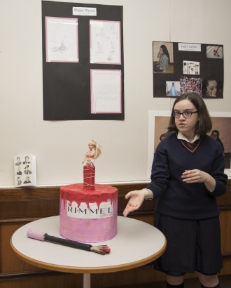 TY students exhibit their Art at Cathal Brugha Barracks to celebrate International Women's Day, 2017 Photo: Defence Forces Photographer
