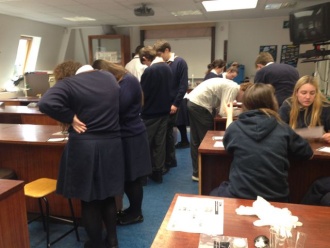 TY students at the Crime Scene Photo: Ms. McCarthy
