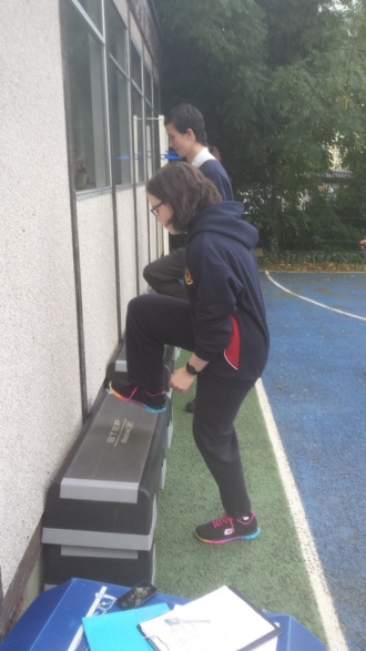 3rd Years undertaking DCU fitness tests for purposes Photo: Ms. Finnegan
