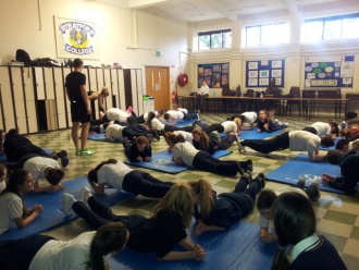 Elvery's Power Team with 1st, 2nd and TY students. Photo: Ms. Finnegan
