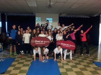 Elvery's Power Team with 1st, 2nd and TY students. Photo: Ms. Finnegan
