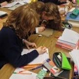 2nd Year French students write to their French penpals Photo: Mr. Priestley
