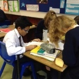 2nd Year French students write to their French penpals Photo: Mr. Priestley
